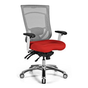 Mesh Back Office Chair - Red