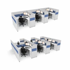 QuickTime 6 feet by 6 feet cubicles - six pack - Office Furniture EZ