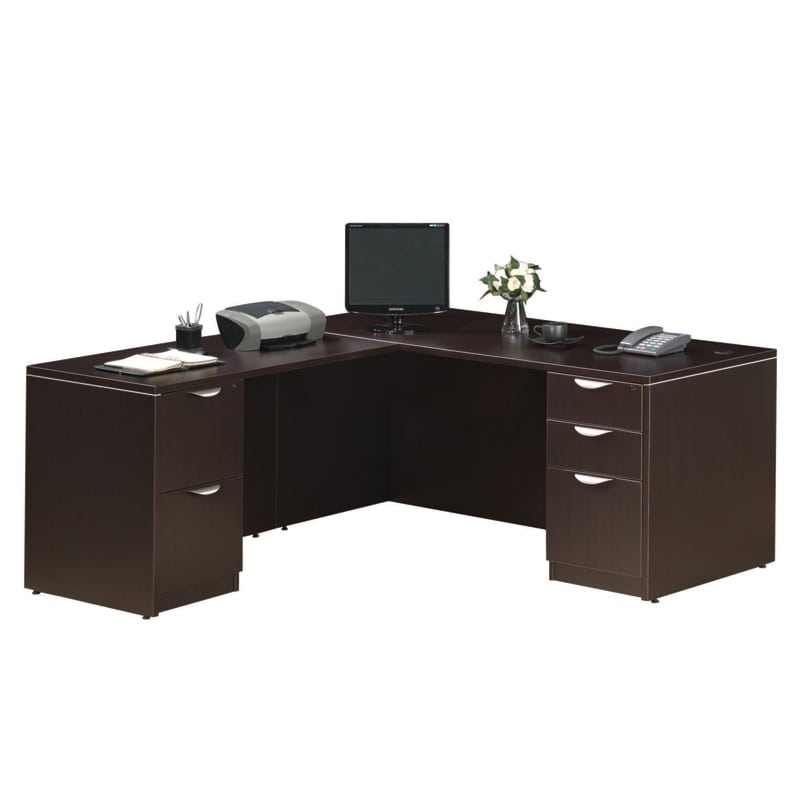 Standard L Desk, Deluxe Files Office Furniture EZ