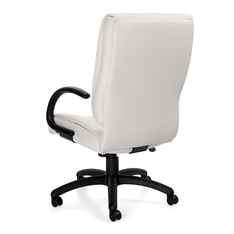 Manager High Back Leather Chair Plush Manager High Back Leather Office Chair White