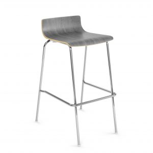 Low Back Stool – Bistro Height, Modern Design – Wooden