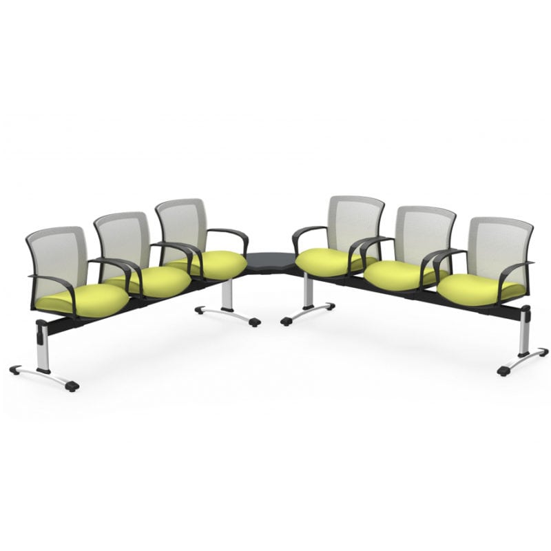 Attached Reception Seating Four or Six Seats Office Furniture EZ