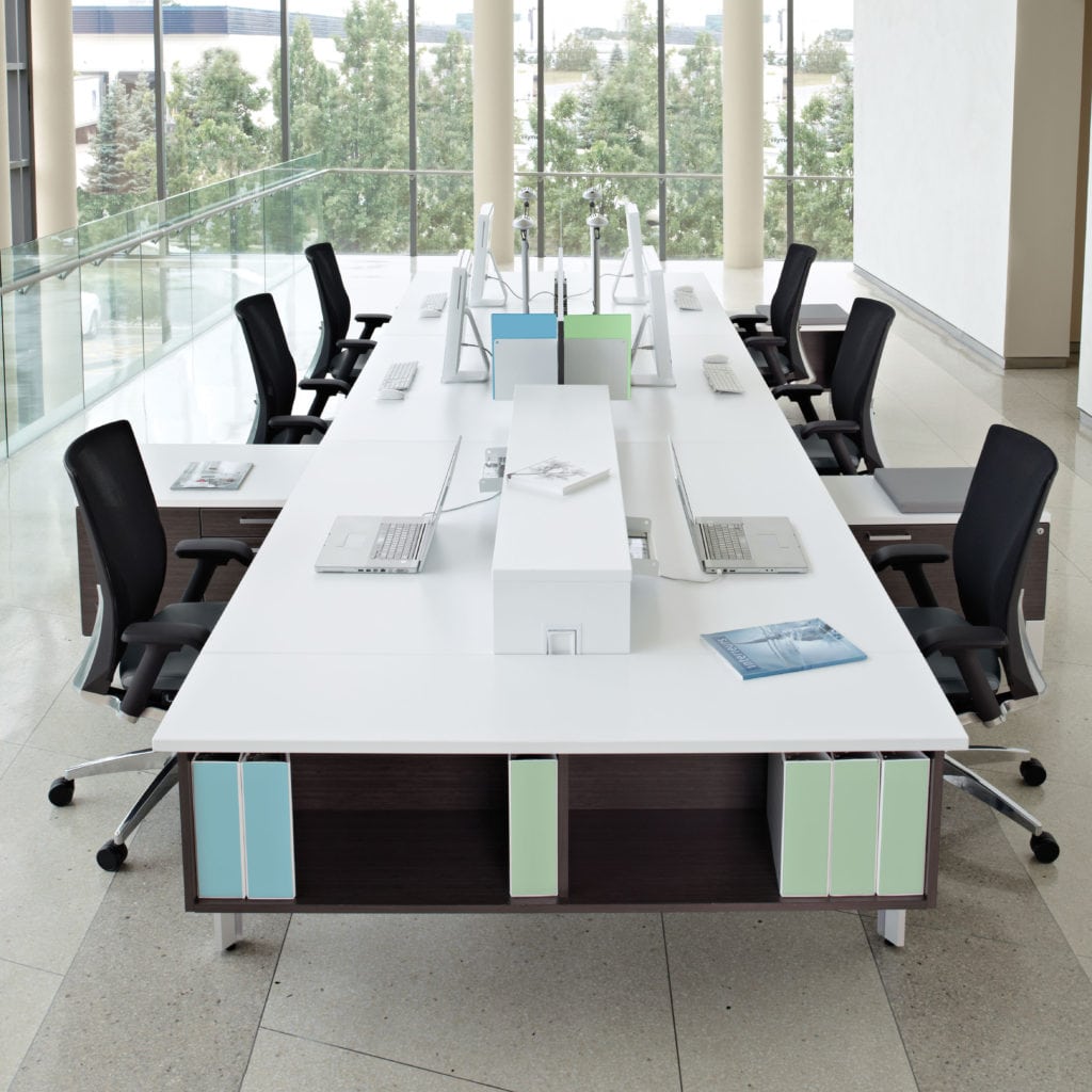 Collaborative Desk Options by Bridges II Office Furniture EZ