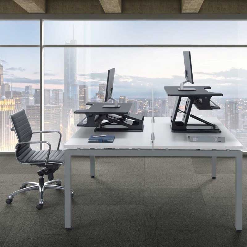 EZ Sit Stand Desk Riser Height Adjustable Office Furniture EZ