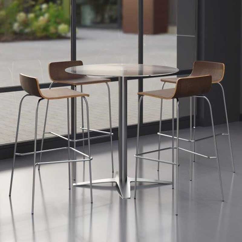 Glass Top Table - Standard, Medium & Tall Height | Office Furniture EZ