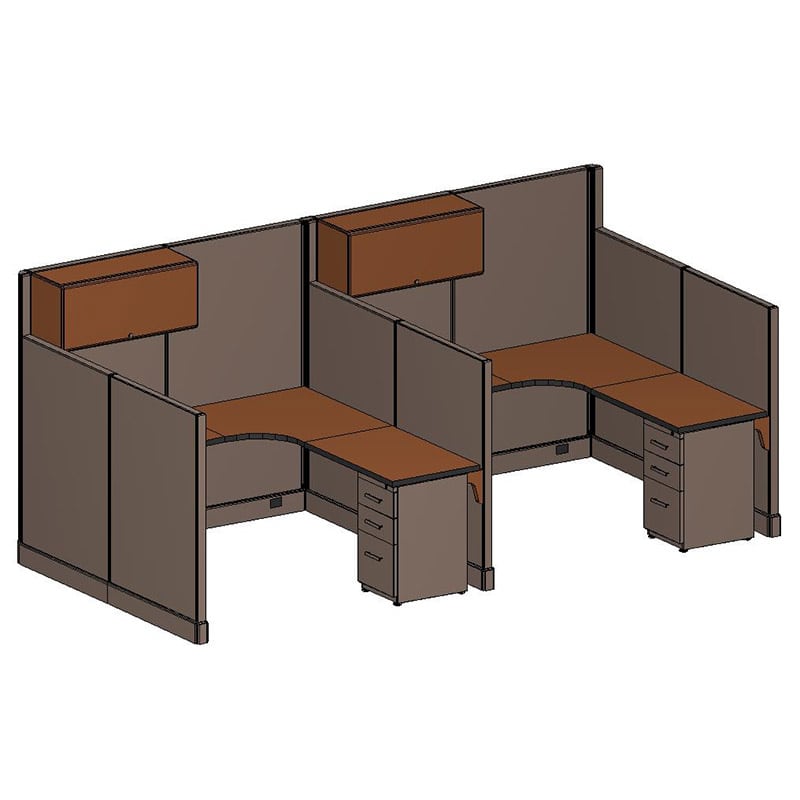 6x6' QuickTime Hi-Low Cubicles - Office Furniture EZ