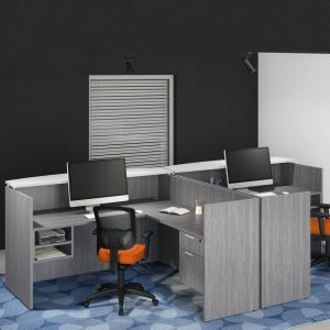 Double Reception Desk Station - Affordable & Stylish
