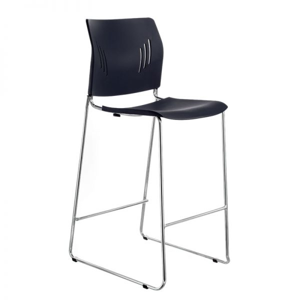 Colorful Poly Chrome Bar Stool