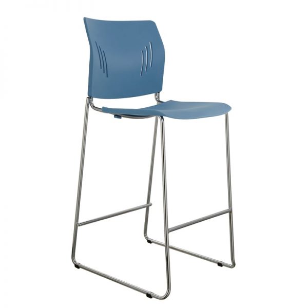 Colorful Poly Chrome Bar Stool