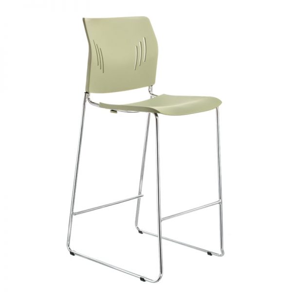 Colorful Poly Chrome Bar Stool