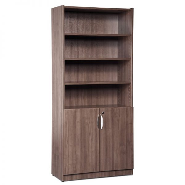 Tall Bookcase With Locking Cabinet