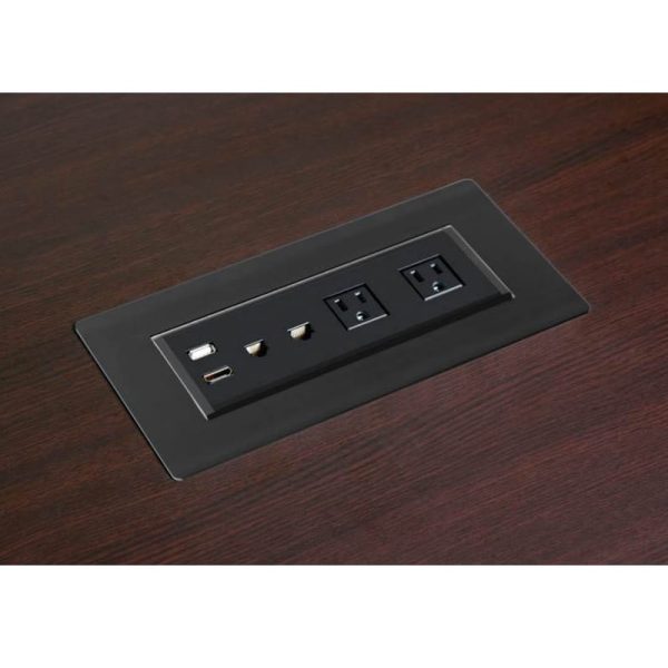 Palmer House Boat Shape Conference Table - Steel Base & Legs