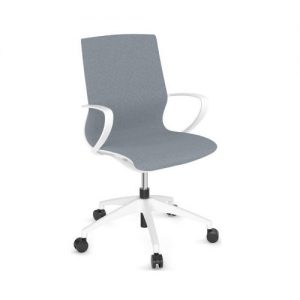 Mid Back Office Chair With White Frame - The Marics