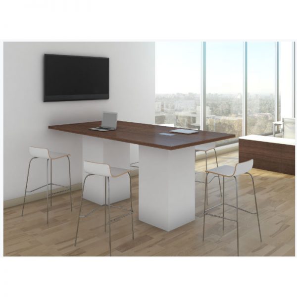 Tall Huddle Table with Cube Base
