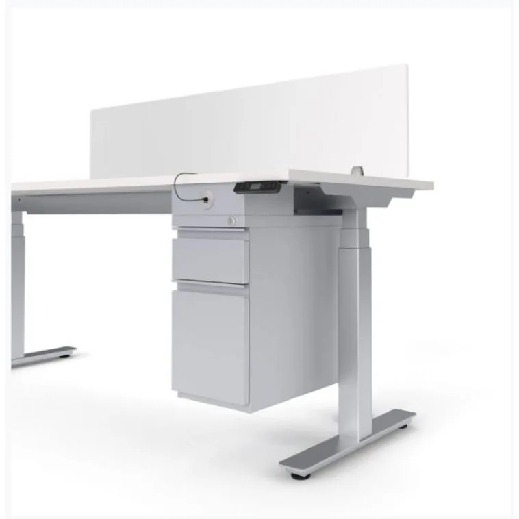 Stand Up Desk With Attached Filing Cabinet Office Furniture EZ