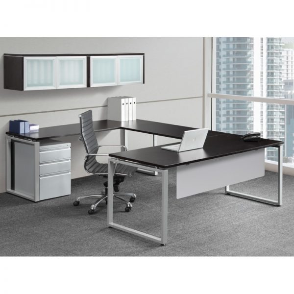 U-Shape Desk with Enclosed Square Legs