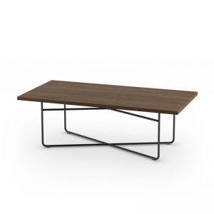 Rod Base Rectangular Coffee Table