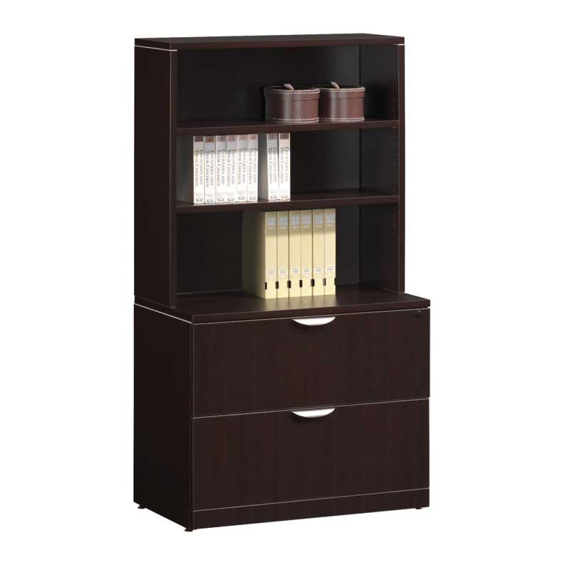 Two Drawer Lateral File Bookcase