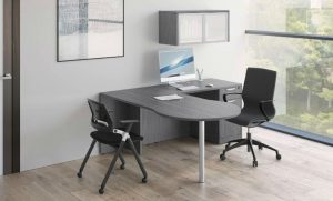 gray desk