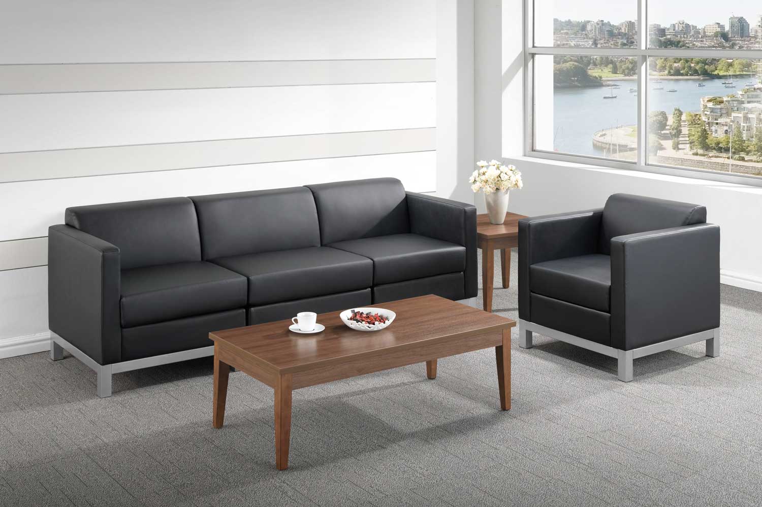 Office couch on sale and chair set