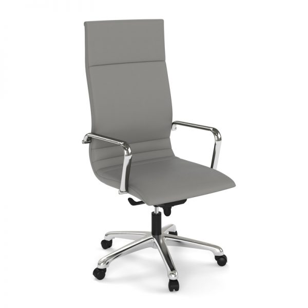 Leather-Office-Chair---Highback---The-Nova-III---gray