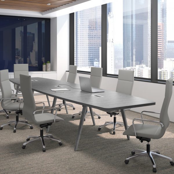 Boat Shape Boardroom Table