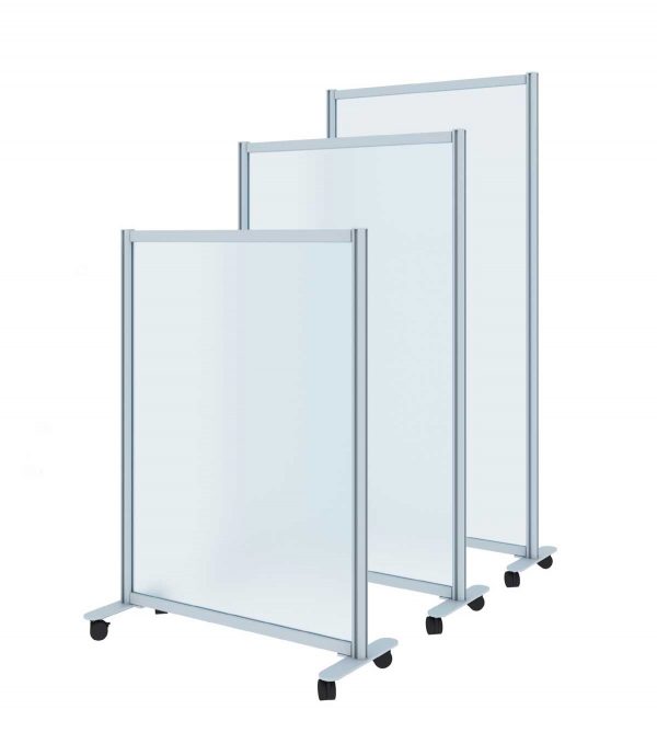 size options for freestanding office barriers