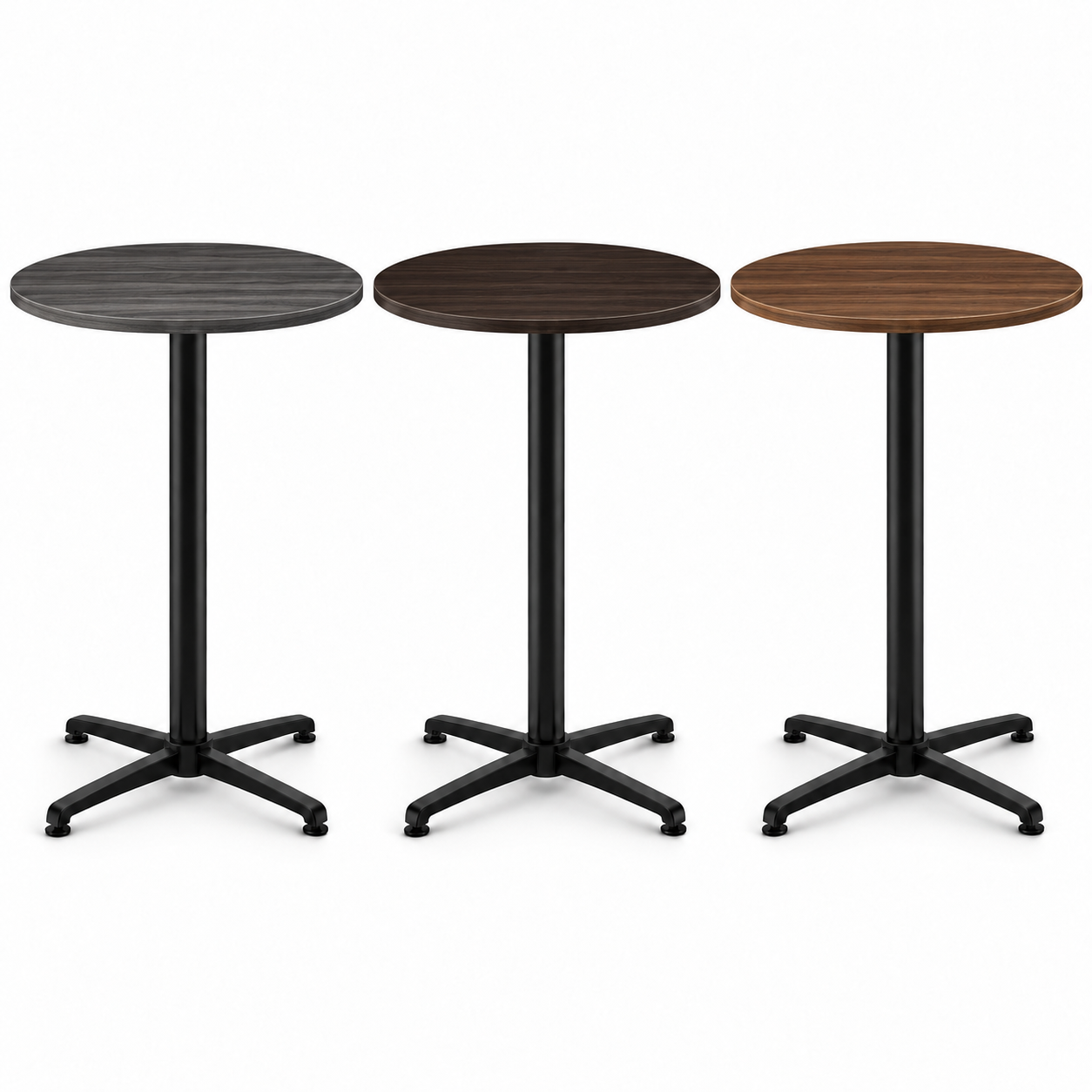 Tall Round Table - Black X Base - Image 3