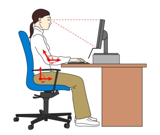 proper office chair posture