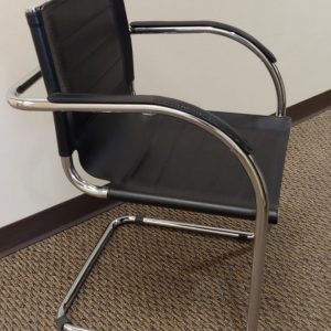 Black Leather Guest Chair