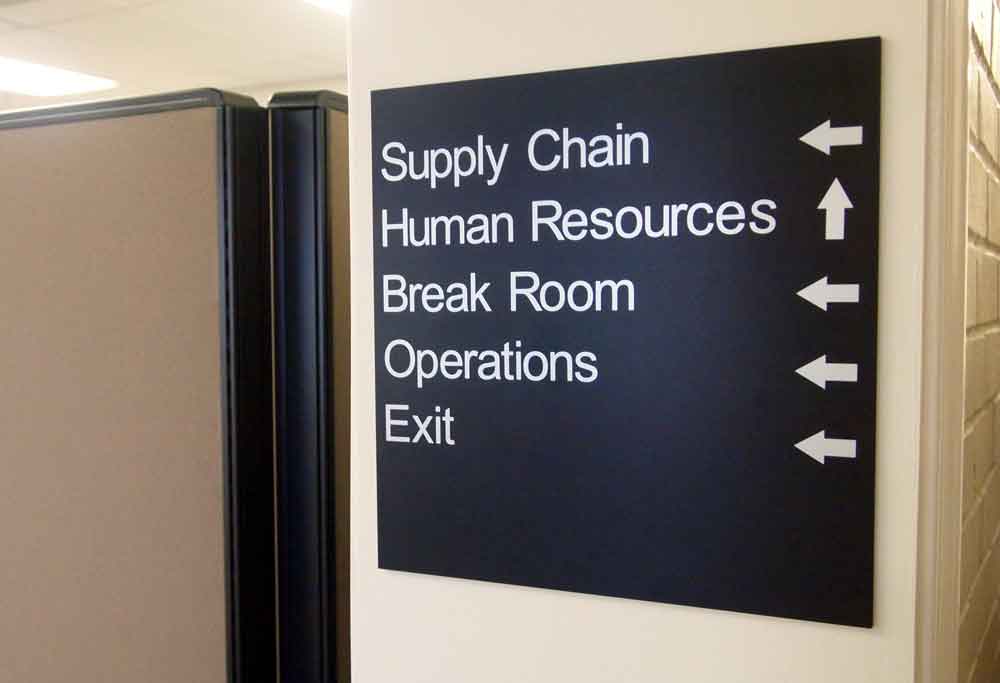 wayfinding directional signs