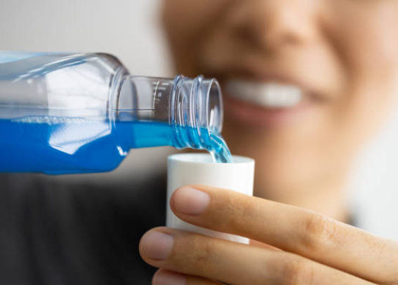 use mouthwash to kill germs on a business trip
