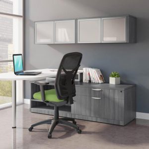 Bullet Top L Desk with Premium Storage