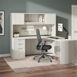 Corner Desk With Hutch and Tackboard