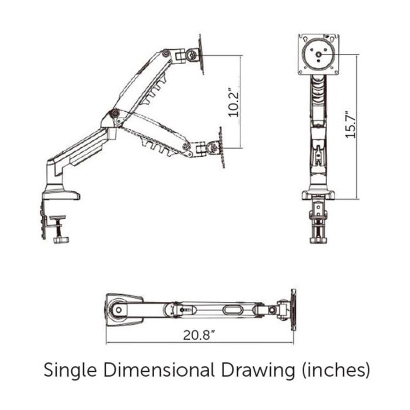 Hawk Computer Monitor Arm - Choose Single or Double - Image 10