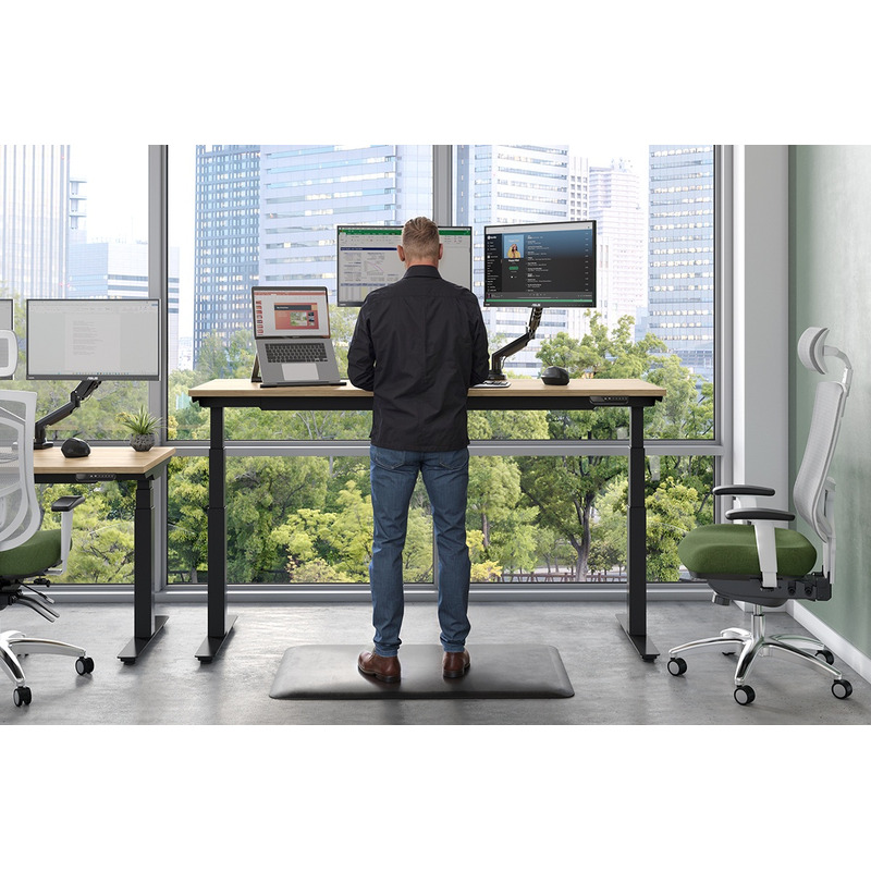 Hawk Monitor Arms on a Standing Desk - Dual