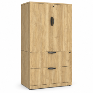 Storage Cabinet With Lateral Files - Pick Your Doors, Finish & Handles