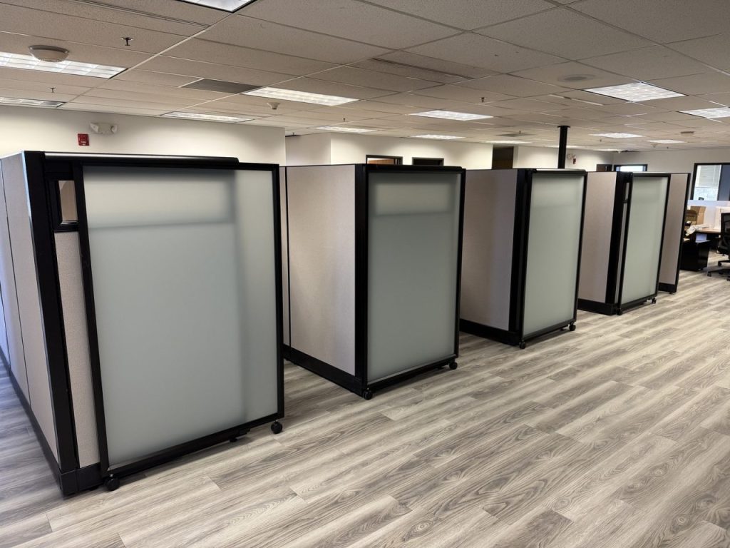 A completed or "after" photo of a high-density cubicles project by Office Furniture EZ in Denver