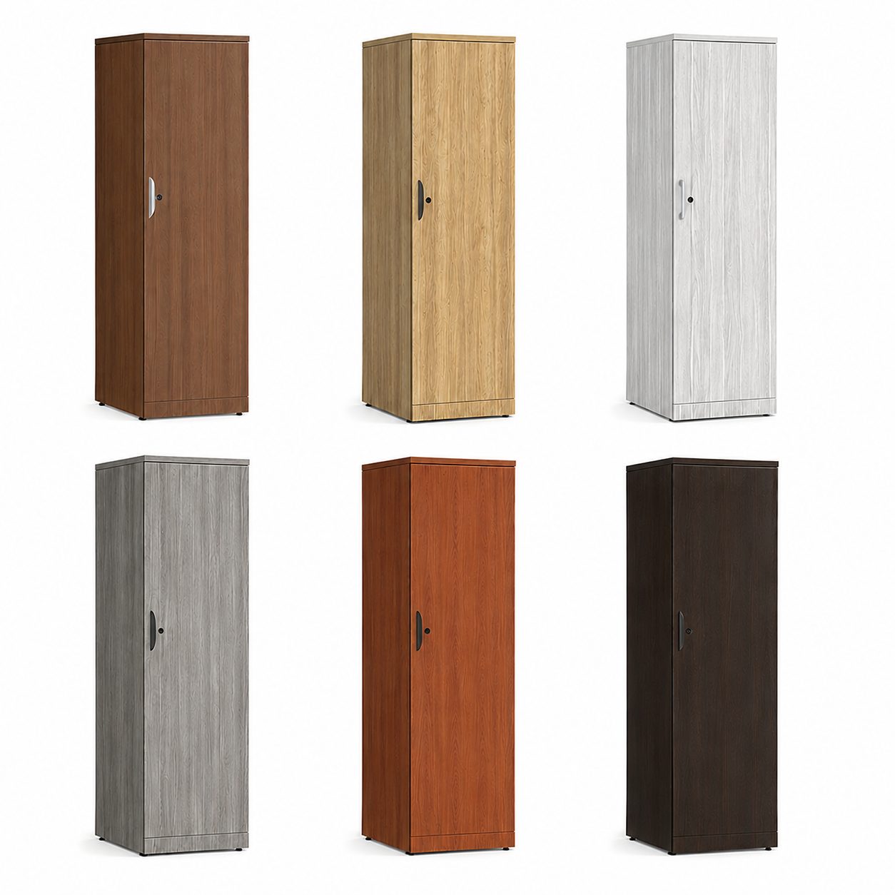Personal Wardrobe Storage Towers are shown in each color available.