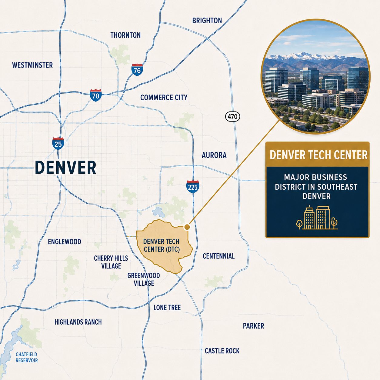 Denver Technology Center - Map and Snapshot