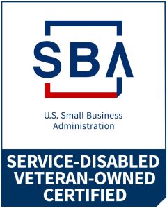 Service-Disabled Veteran-Owned Small Business certification badge for Office Furniture EZ