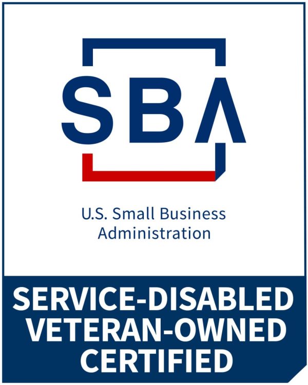 Service-Disabled Veteran-Owned Small Business certification badge for Office Furniture EZ