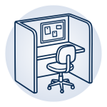 Office Furniture - Cubicles and Workstations Icon