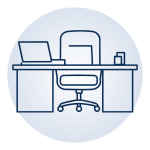 Office Furniture - Desks and Chairs Icon