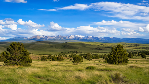 Scenic view of Falcon, Colorado and eastern El Paso County with open plains and Front Range views