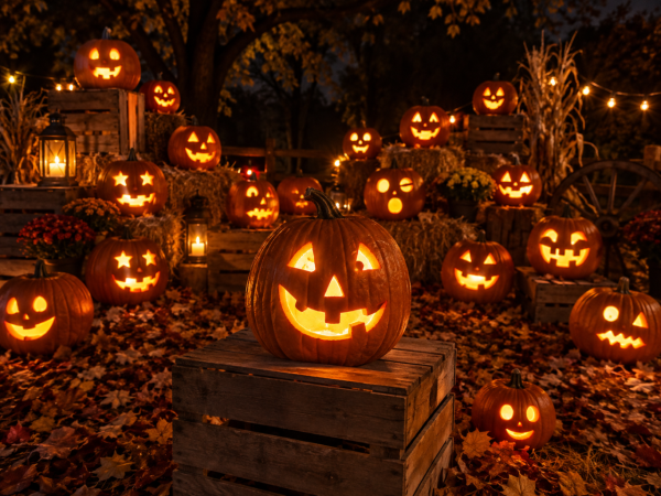Halloween pumpkins at Denver Botanical Gardens