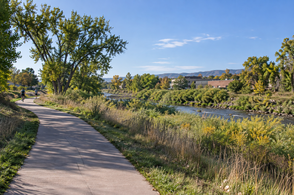 South Platte River greenway in the Englewood and Littleton area