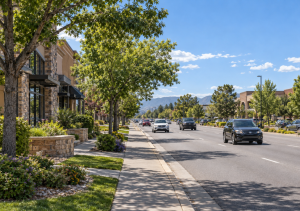 Established commercial area along North Academy Boulevard in Colorado Springs