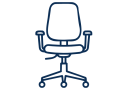 In-person office chair fitting icon